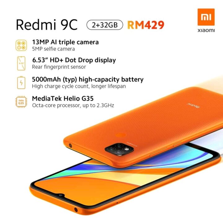 Redmi 9c is now official with 6.53-inch display and Mediatek Helio G35 chipset. Details inside