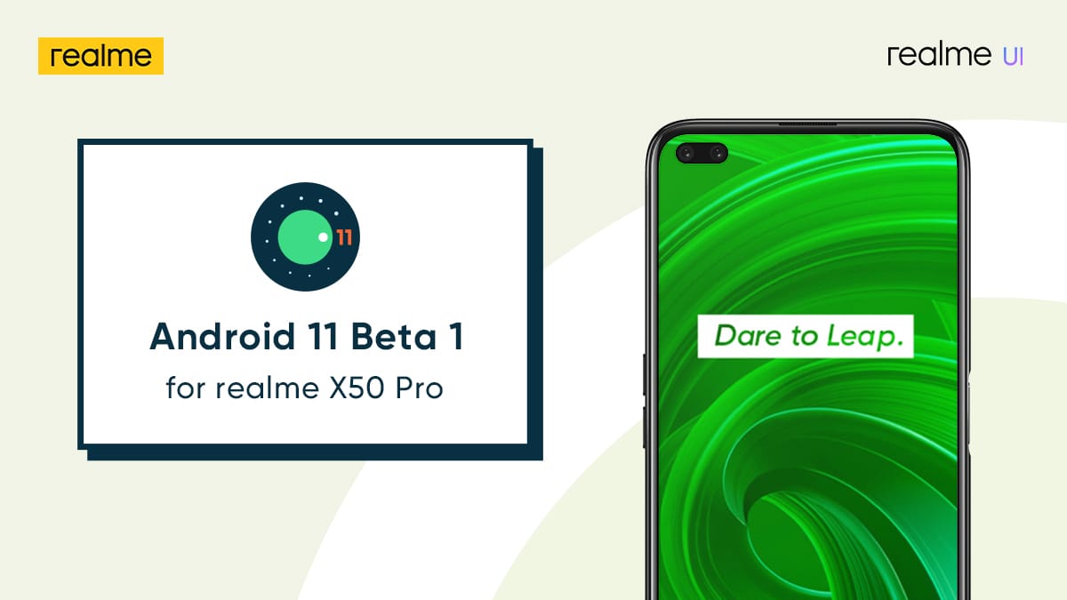 Realme announced Android 11 Beta program for realme X50 Pro