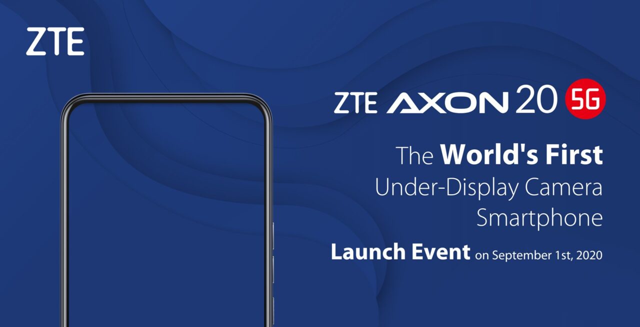 ZTE Axon 20 5G with world’s first under display selfie camera launching on 1st September