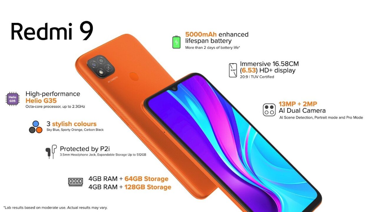 Redmi 9 with 6.53-inch HD+ display, 5000mAh battery, HelioG35 chipset launched in India for starting price of ₹8,999