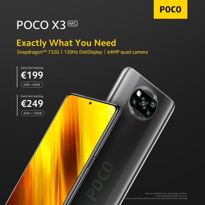 Poco X3 NFC with 6.67-inch 120Hz display and Snapdragon 732G mobile platform goes official