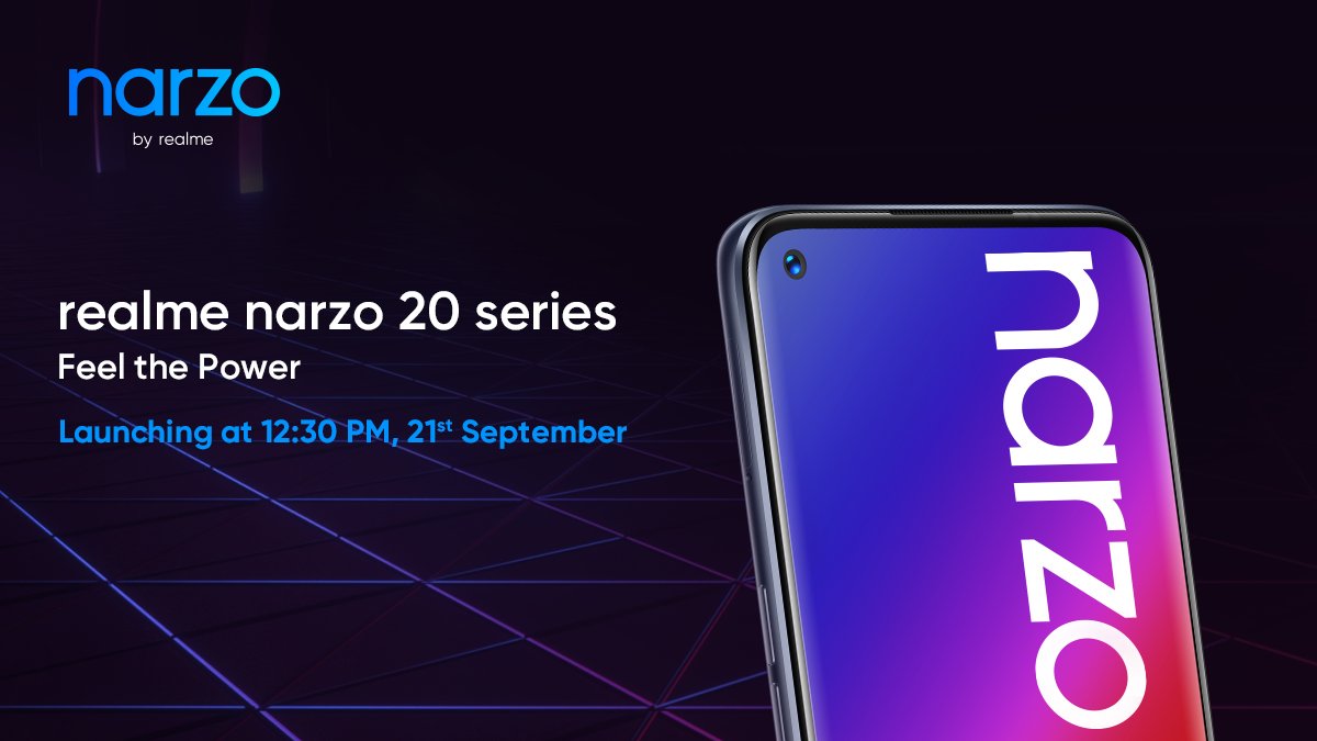 Realme Narzo 20 series is launching on September 21st in India
