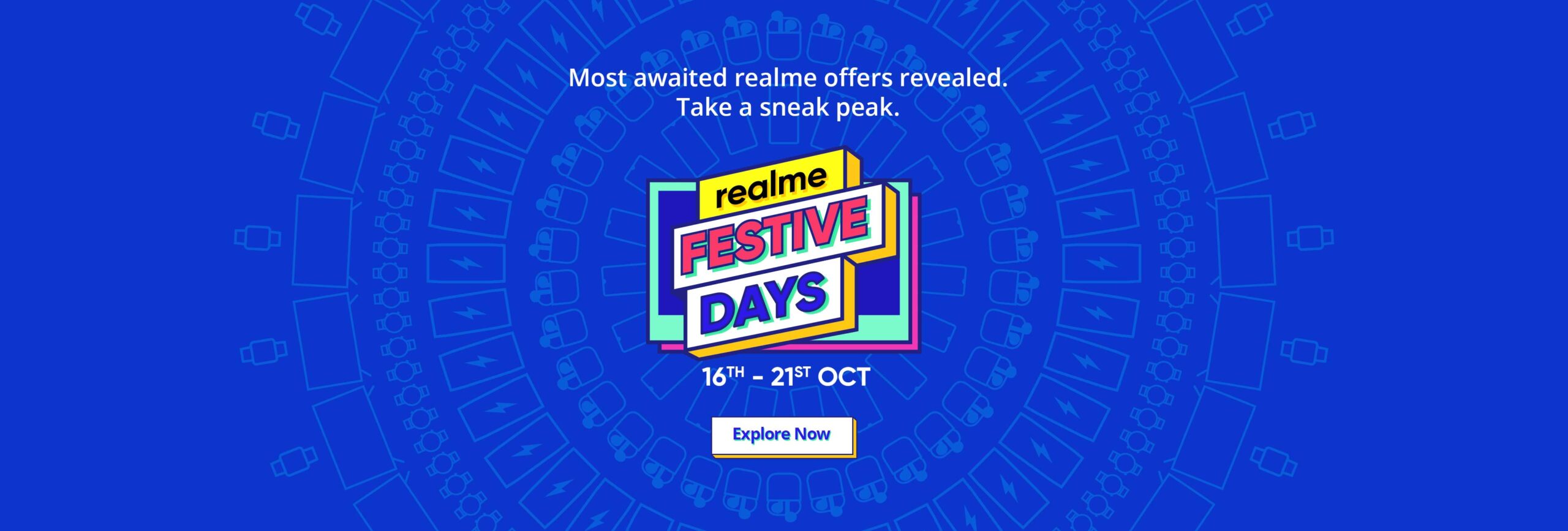 Realme Festive Days scheduled from 16th to 21st October, Know more about the best offerings.