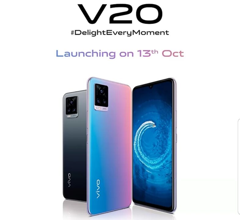 Vivo V20 is coming to India on October 13th